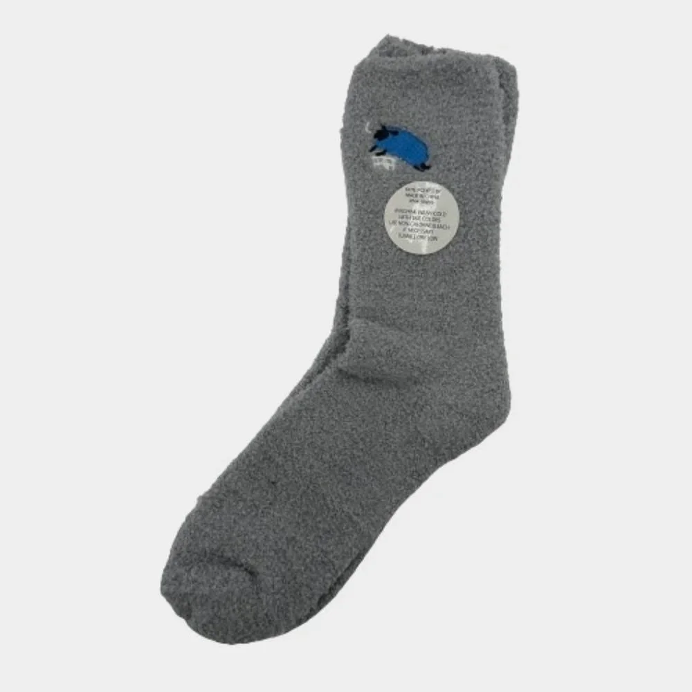 Soft Surroundings Sleepy Sheepy Socks in Gray OSFM Fuzzy Comfy Socks Lounge NWT